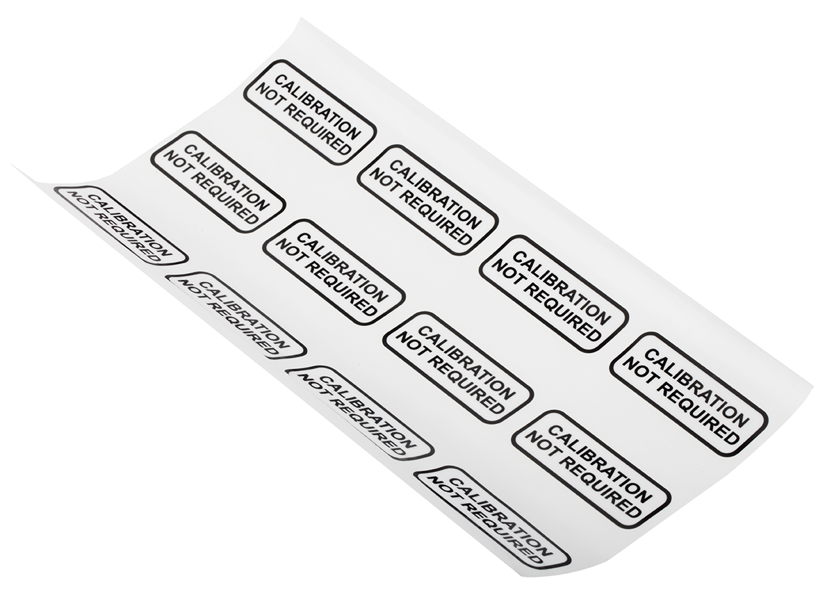 RS PRO Adhesive Pre-Printed Adhesive Label-Calibration Not Required-. Quantity: 120 Per Pack