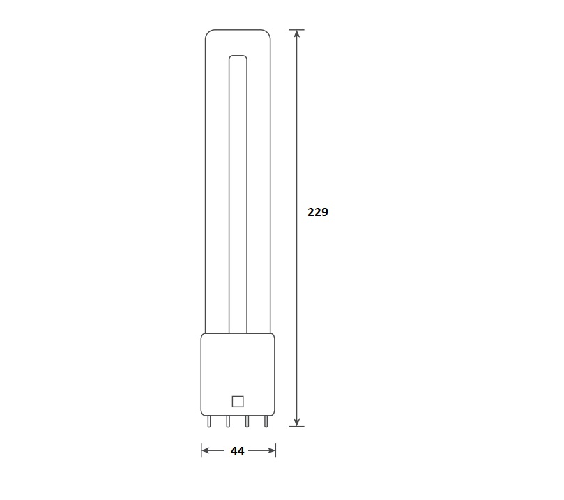 146111 Bailey Electric LED PL 2G11 LED Bulbs, Warm White, Clear, Single Ended shape