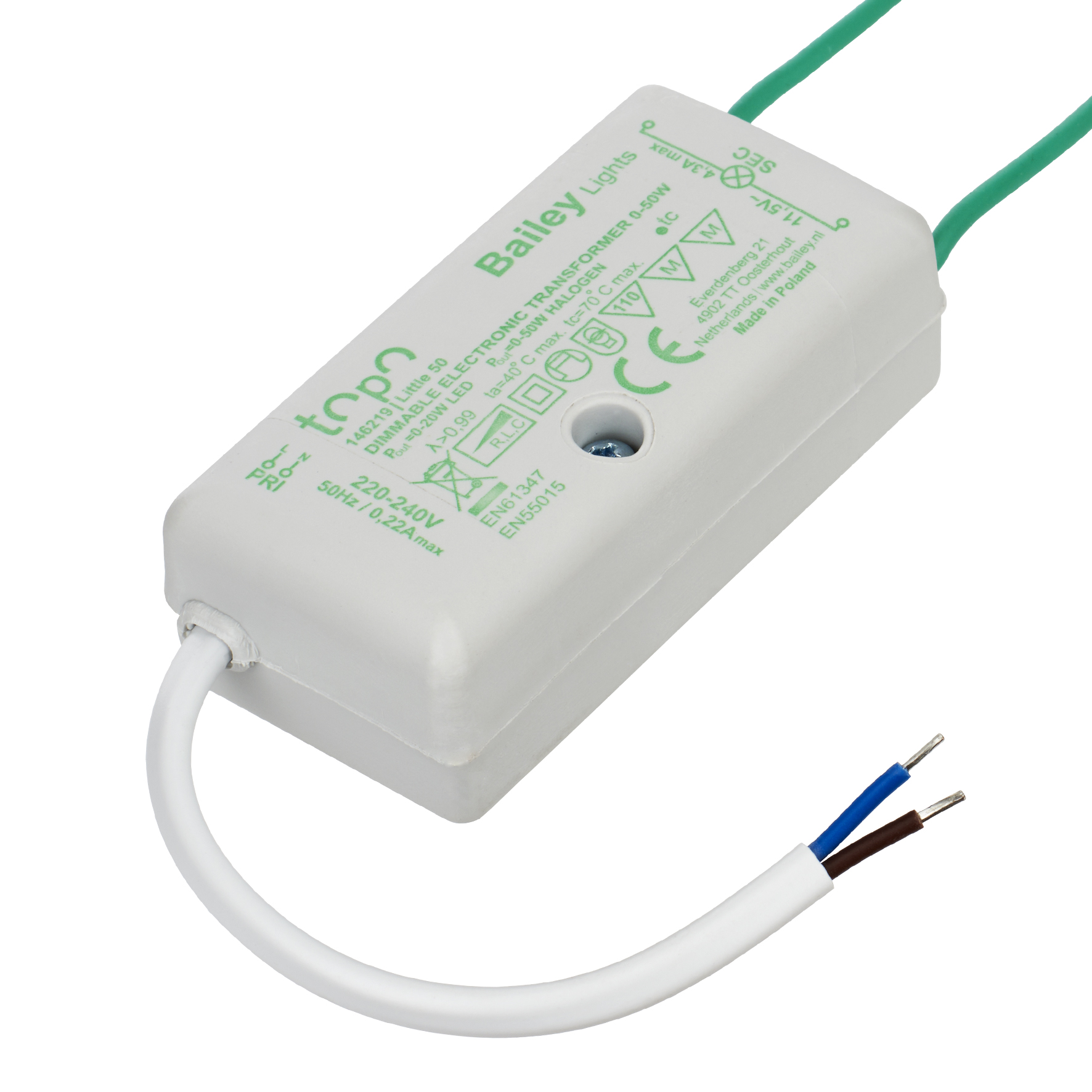 146219 Bailey Electric & Electronics bv TOPO Transformer Lighting Controller Dimming Controller, Surface Mount, 220V, 240 V