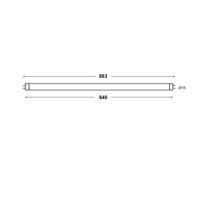 146248 Bailey Electric & Electronics bv Ecoplus LED Tube 1560 lm 12 W LED Tube Light, G5 Cap, 2.79 ft (849 mm)