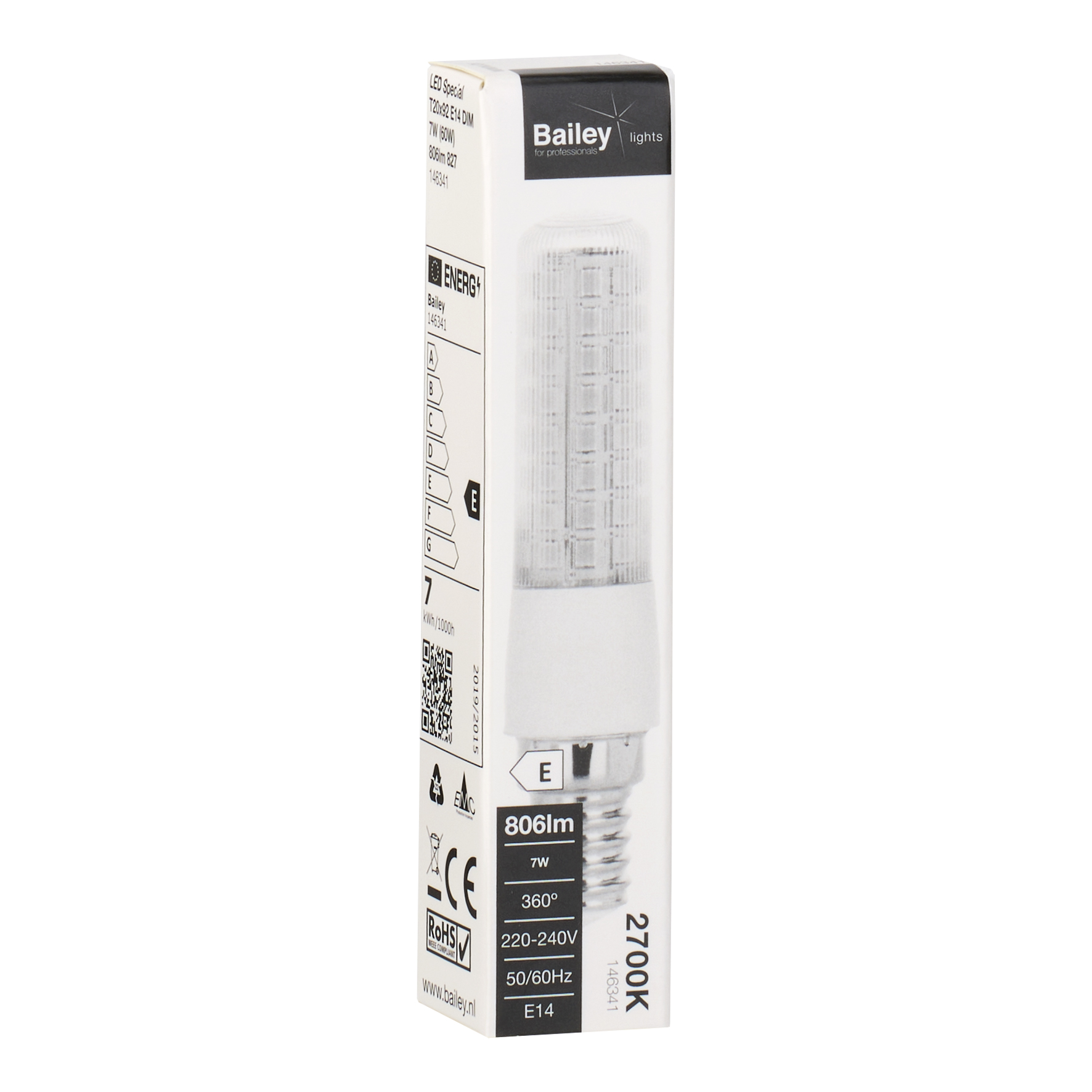 146341 Bailey Electric LED SPECIAL E14 LED Bulbs, Warm White, Clear, Single Ended shape