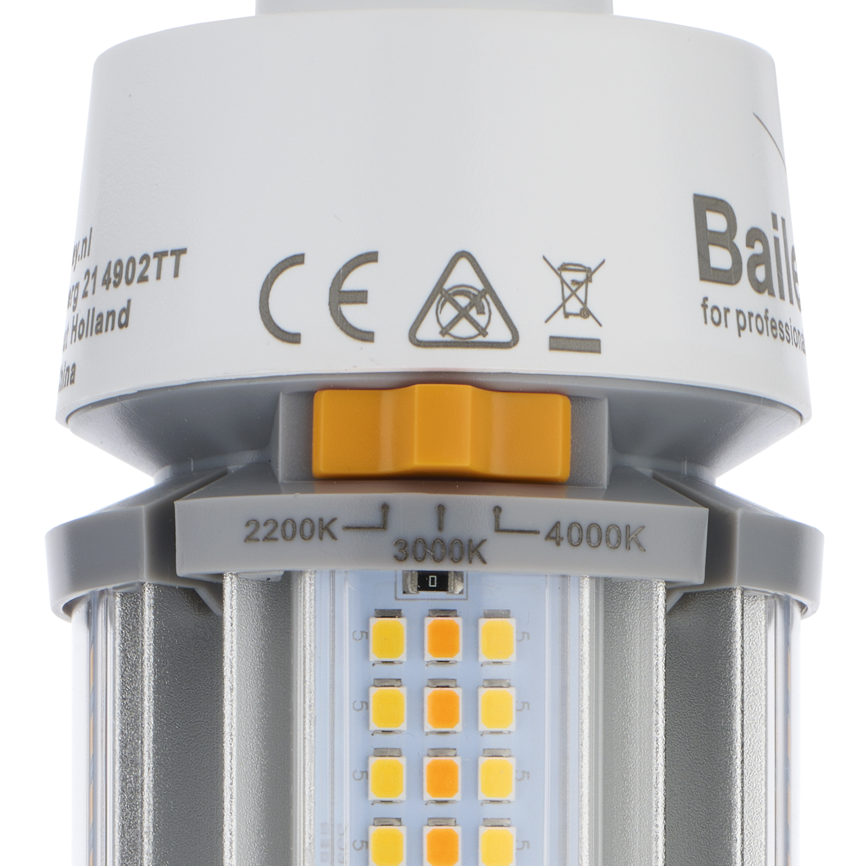 146451 Bailey Electric LED Corn E27 LED Corn Lamp, Warm White, Clear, Single Ended shape