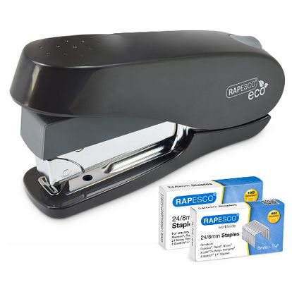 Rapesco 1466 Half Strip Stapler, 50 Sheet Capacity, 24/6 mm, 24/8 mm Staple Size