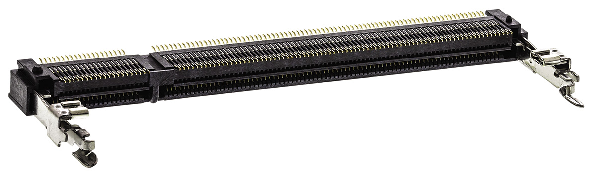 TE Connectivity 0.6 mm Pitch 200 Way, Right Angle Surface Mount Mount DDR1 DIMM Socket ,2.5V