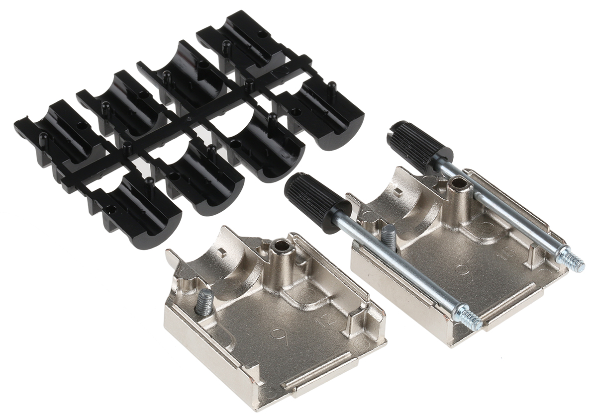 1478762-9 TE Connectivity ADK Series Zinc Straight D-Sub Backshell, 9 Way Strain Relief