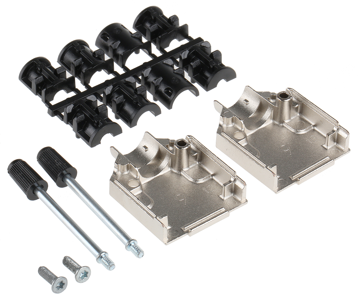 1478762-9 TE Connectivity ADK Series Zinc Straight D-Sub Backshell, 9 Way Strain Relief