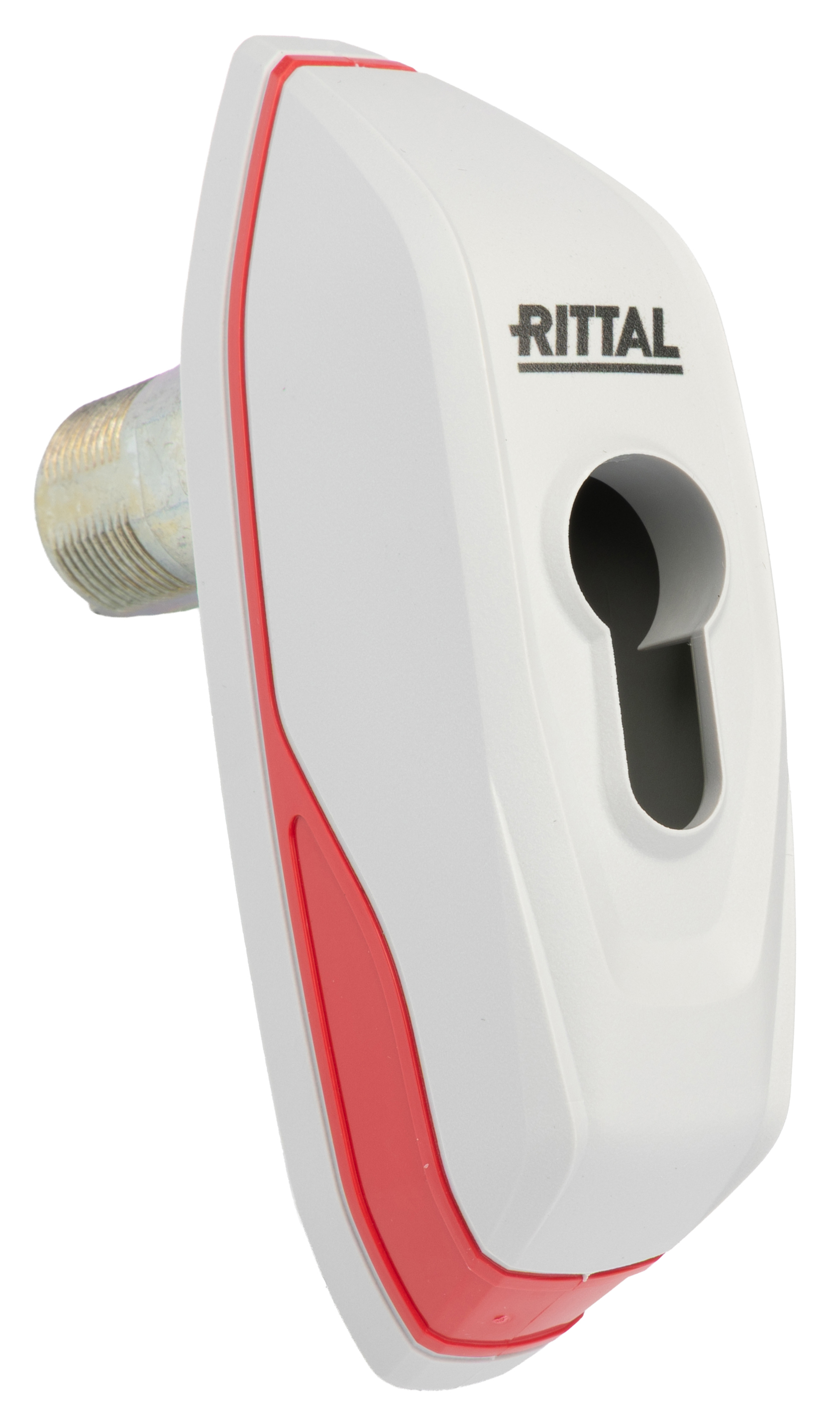 Rittal RAL 7035 Die Cast Zinc Locking Handle, Mini-Comfort Handle