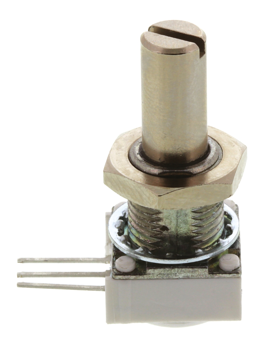 Vishay 149 1 mΩ Rotary Potentiometer 1-Turns 1-Gang Panel Mount, Through Hole, 14910F0GJSX10105KA