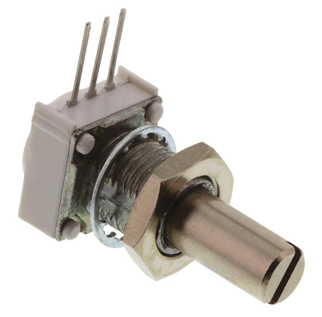 14910f0gjsx10252ka Vishay 149 2.5 kΩ Rotary Potentiometer 1-Turns 1-Gang Panel Mount, Through Hole, 14910F0GJSX10252KA