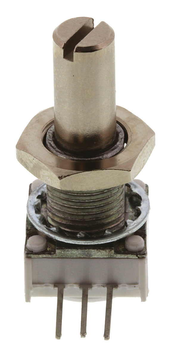 14910f0gjsx10252ka Vishay 149 2.5 kΩ Rotary Potentiometer 1-Turns 1-Gang Panel Mount, Through Hole, 14910F0GJSX10252KA