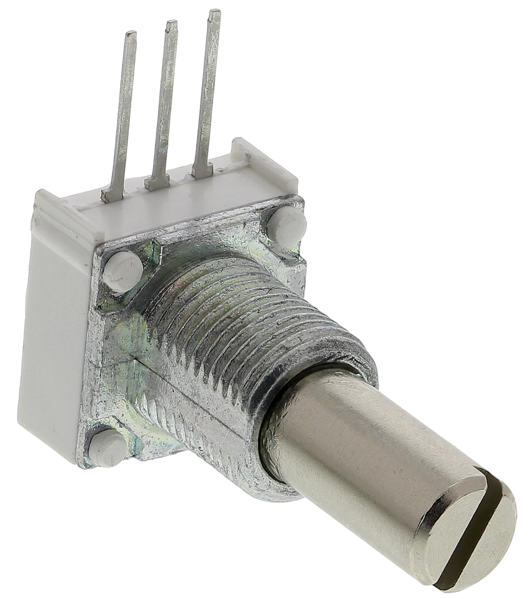 Vishay 149 500 kΩ Rotary Potentiometer 1-Turns 1-Gang Panel Mount, Through Hole, 14910F0GJSX10504KA