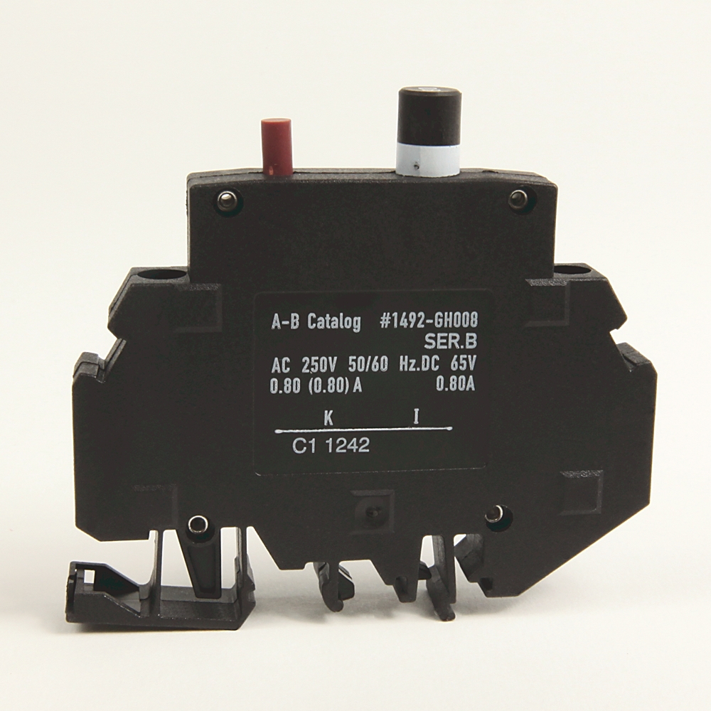 Allen Bradley 1492 GHz (Supplementary Protectors) 1492-GH Thermal Circuit Breaker - 1-Pole, Panel, 500mA Current Rating,
