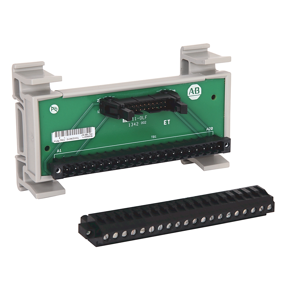 Allen Bradley 1492 Series 20-Contact Female Interface Module, D-Shell Connector, DIN Rail, 12A