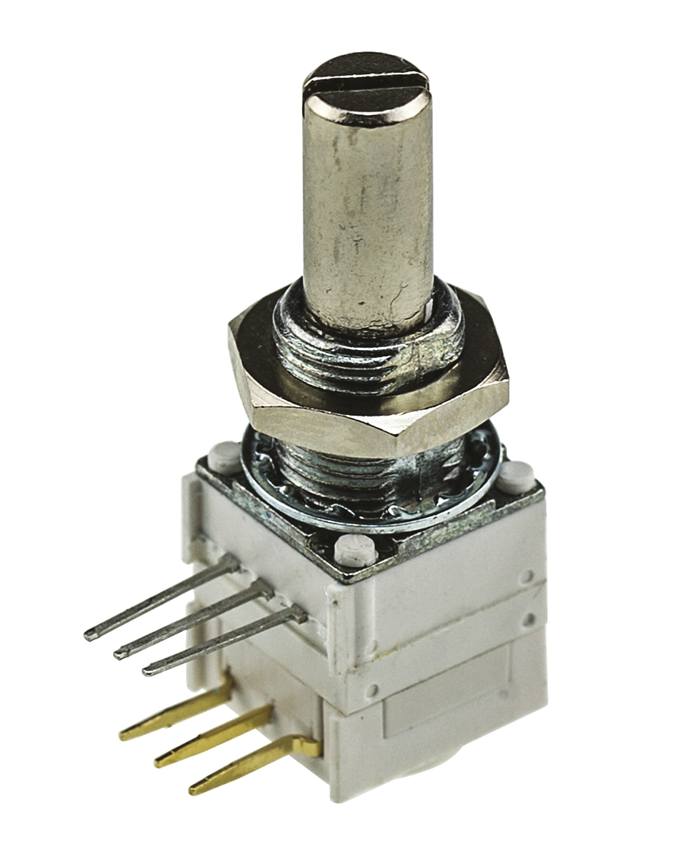 Vishay 149 1 kΩ Rotary Potentiometer 1-Turns 2-Gang Panel Mount, Through Hole, 14921F0GJSX13102KA