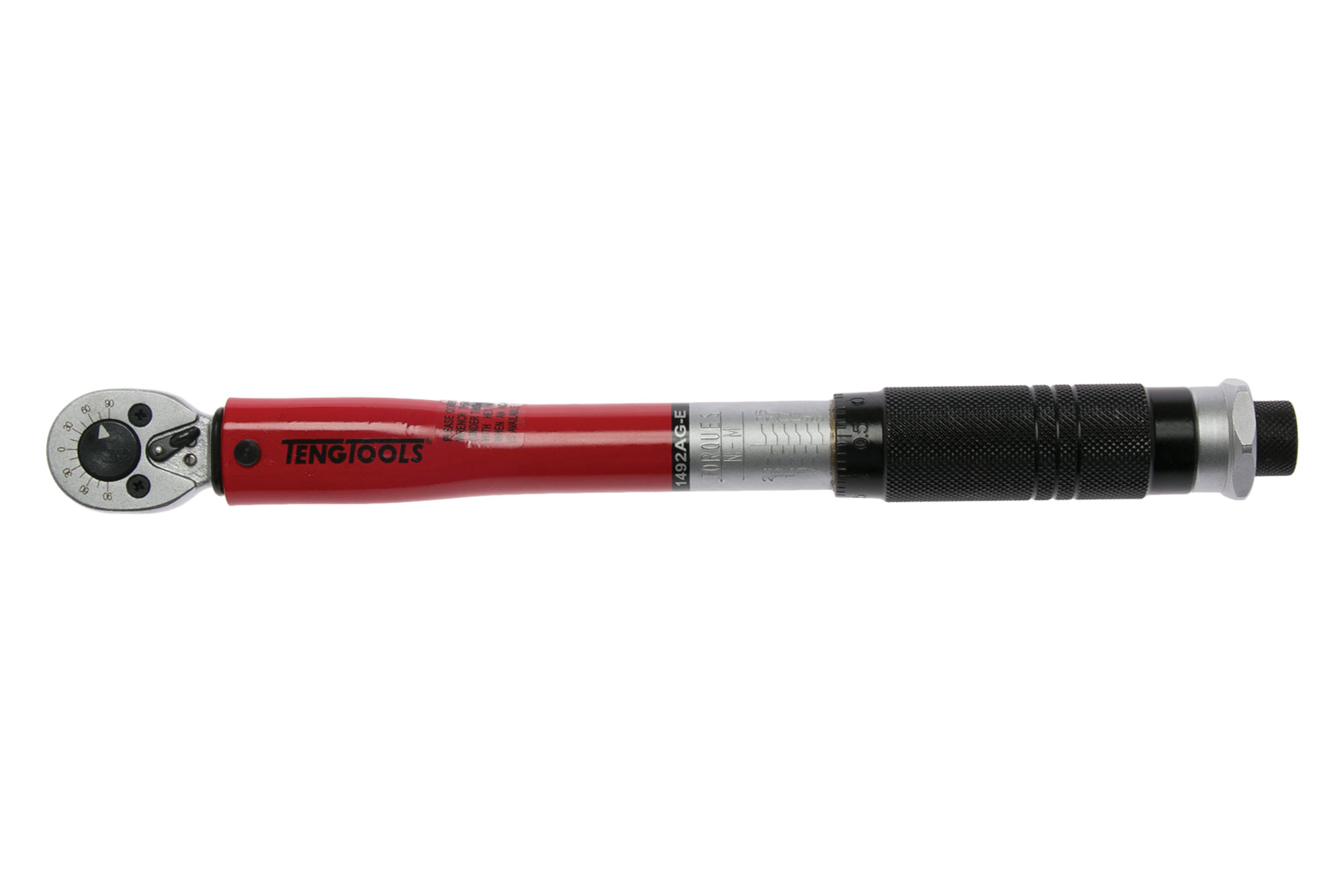 Teng Tools Click Torque Wrench, 5 To 25 Nm, 1/4 in Drive, Square Drive, 277mm Overall