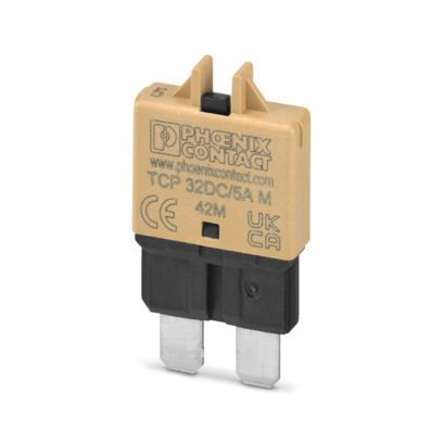 Phoenix Contact TCP 32DC/5A M Thermal Circuit Breaker - 1-Pole, On Base Element, 5A Current Rating, 2000 A, 32V ac, 32 V