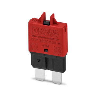 Phoenix Contact Thermal Circuit Breaker - 1-Pole, On Base Element, 10A Current Rating, 2000 A, 32V ac, 32 V dc
