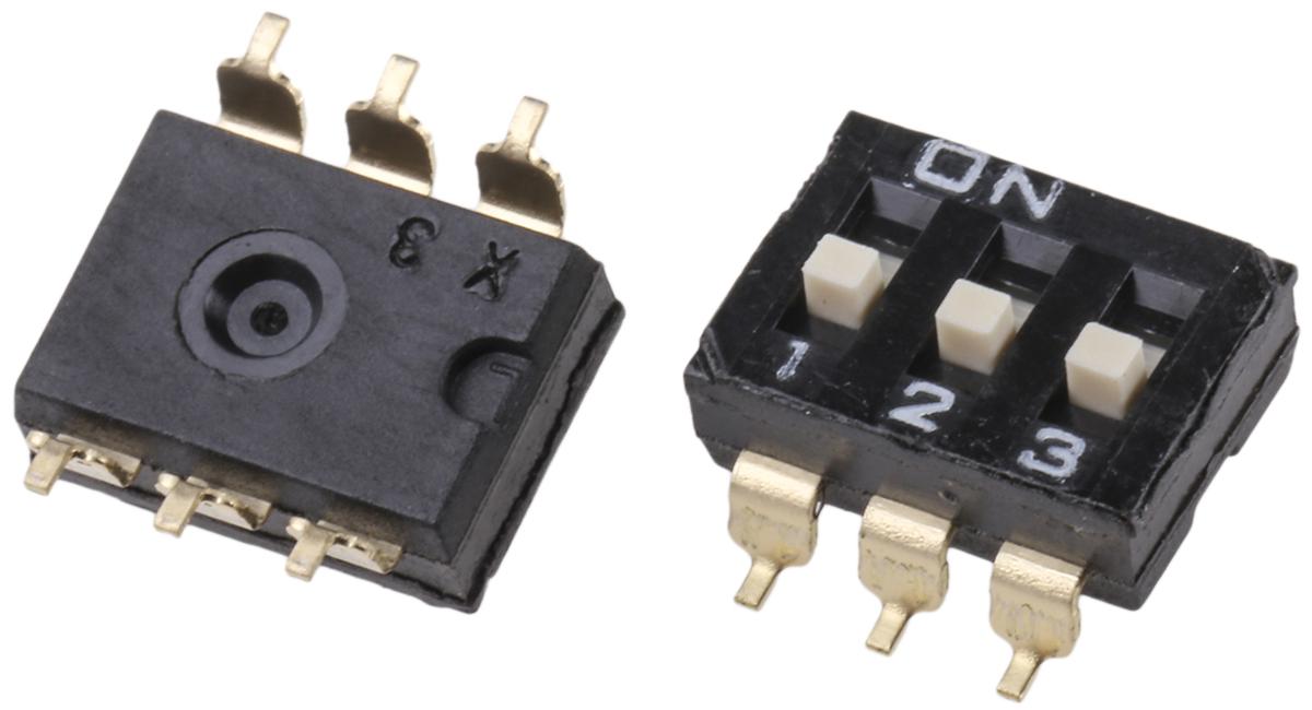 Omron 3 Way Surface Mount DIP Switch 3PST