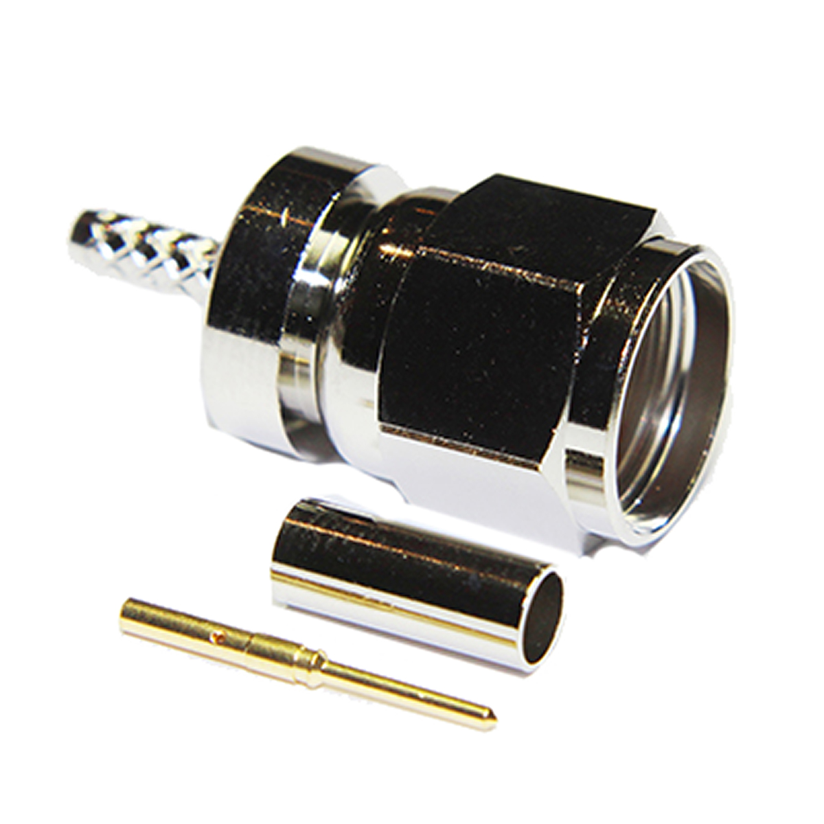 COAX Connectors 15-005-36 Series Cable Male F Connector, 75 Ω, Straight Body Crimp