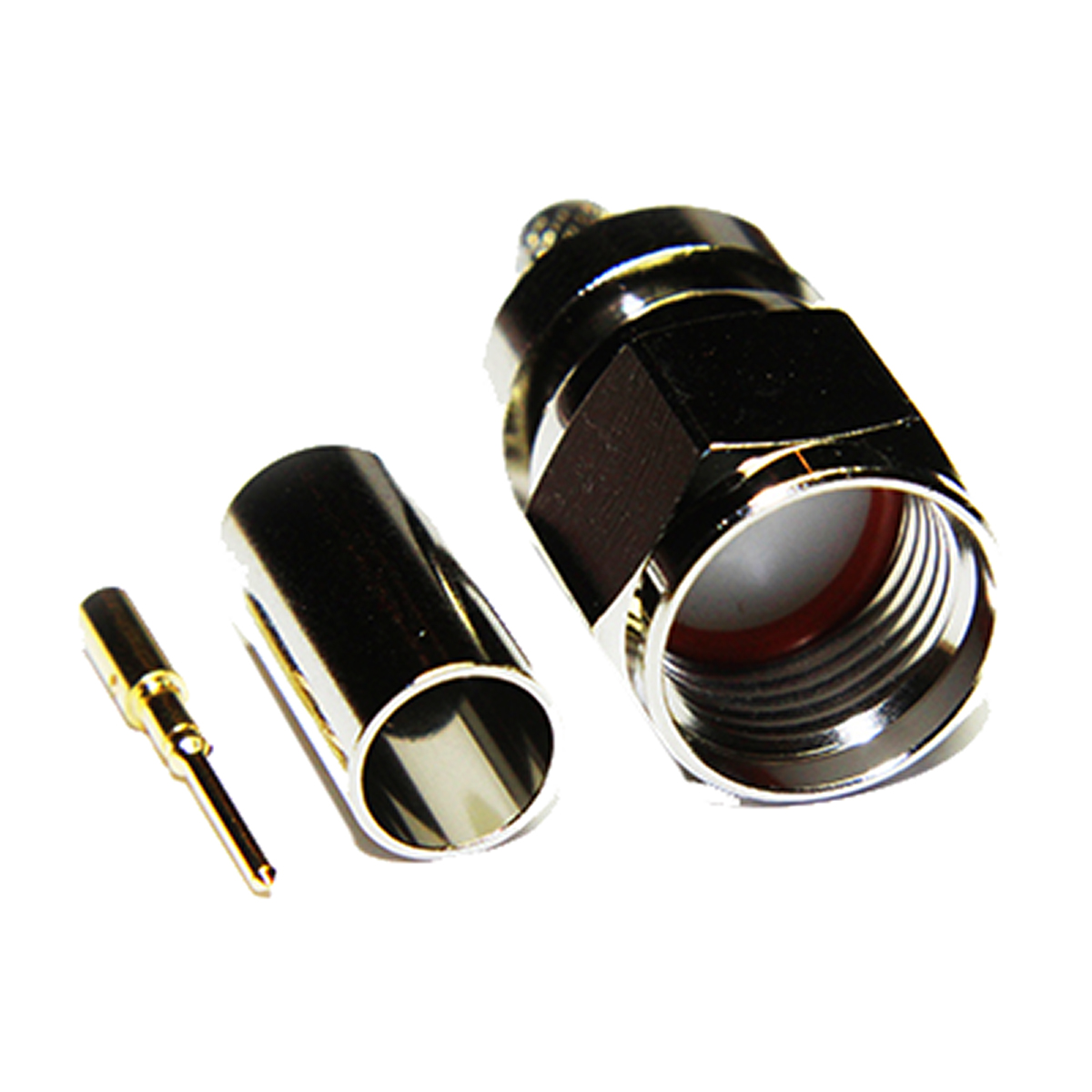 COAX Connectors 15-005-36 Series Cable Male F Connector, 75 Ω, Straight Body Crimp