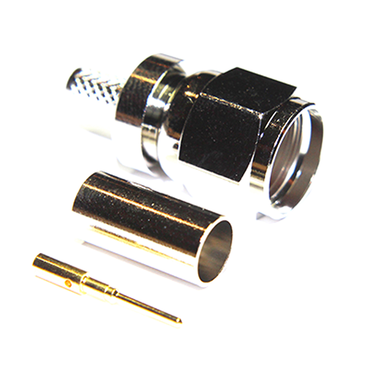 COAX Connectors 15-005-36 Series Cable Male F Connector, 75 Ω, Straight Body Crimp