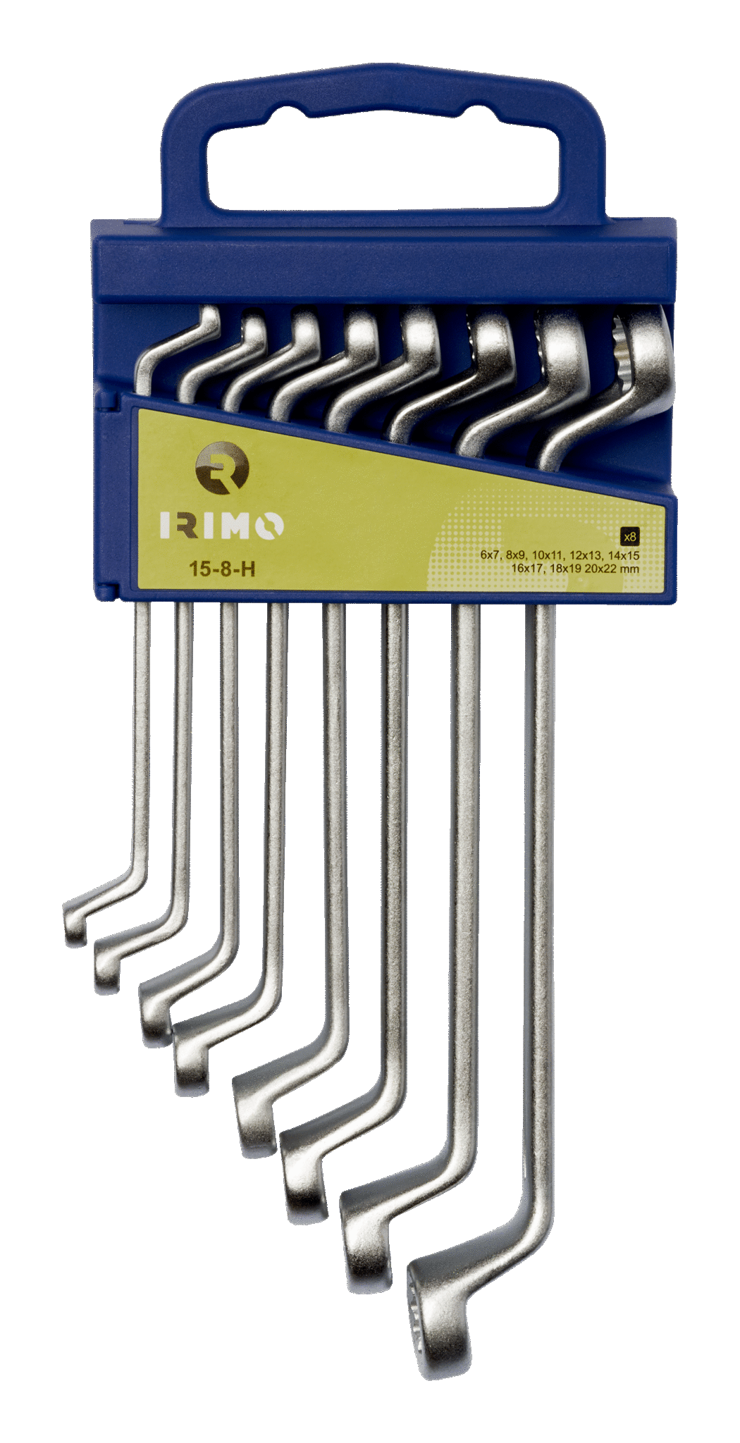 IRIMO 8-Piece Wrench Set, 6x7 to 20x22 mm, High Performance Steel Alloy