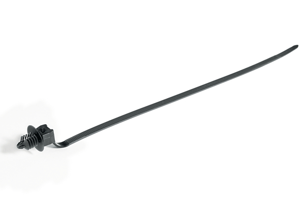 HellermannTyton Cable Tie, Releasable, 232 mm x 4.7mm, Black Polyamide 66