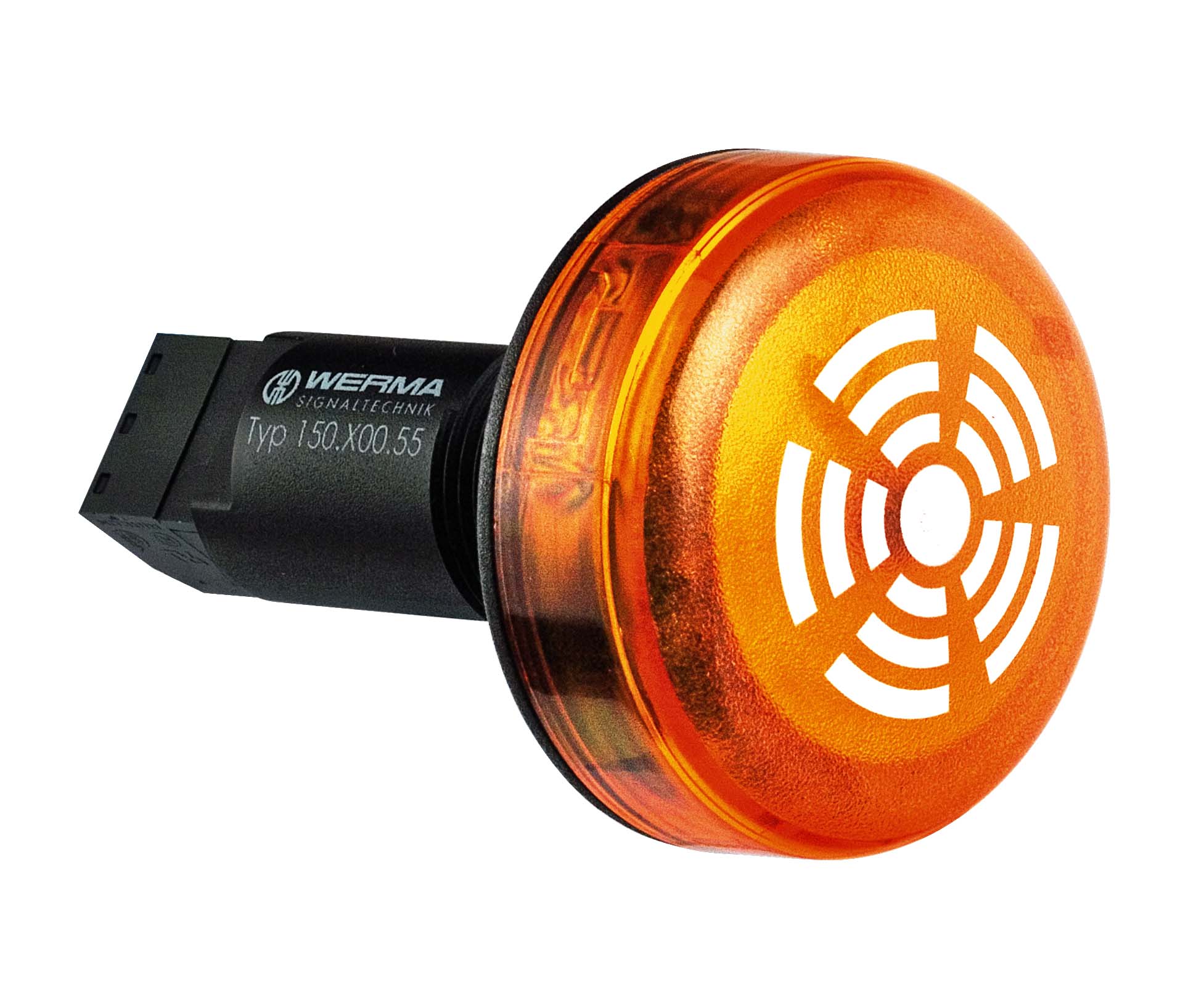 Werma 150 Series Yellow Beacon, IP65 115V Built-In 80 dB @ 1m