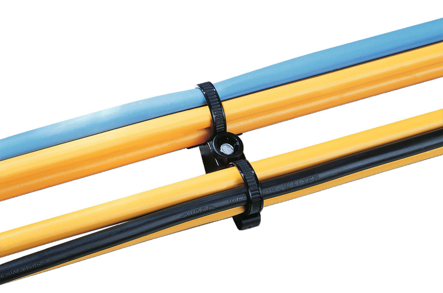 HellermannTyton Cable Tie, Releasable, 150 mm x 4.6mm, Black Polyamide 66