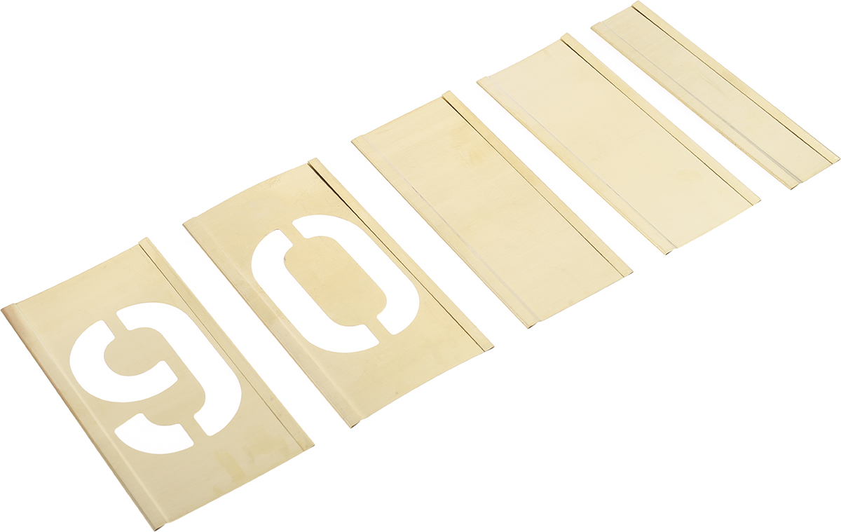150138 AT Brown 13 Piece Brass Stencil Numbers Only, 51 mm Character Height