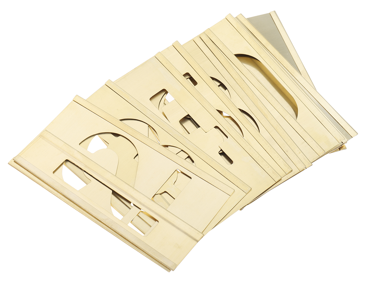 150138 AT Brown 13 Piece Brass Stencil Numbers Only, 51 mm Character Height