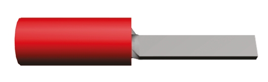 TE Connectivity, PIDG Insulated Crimp Blade Terminal 12 mm Blade Length, 22 AWG to 16 AWG, Red