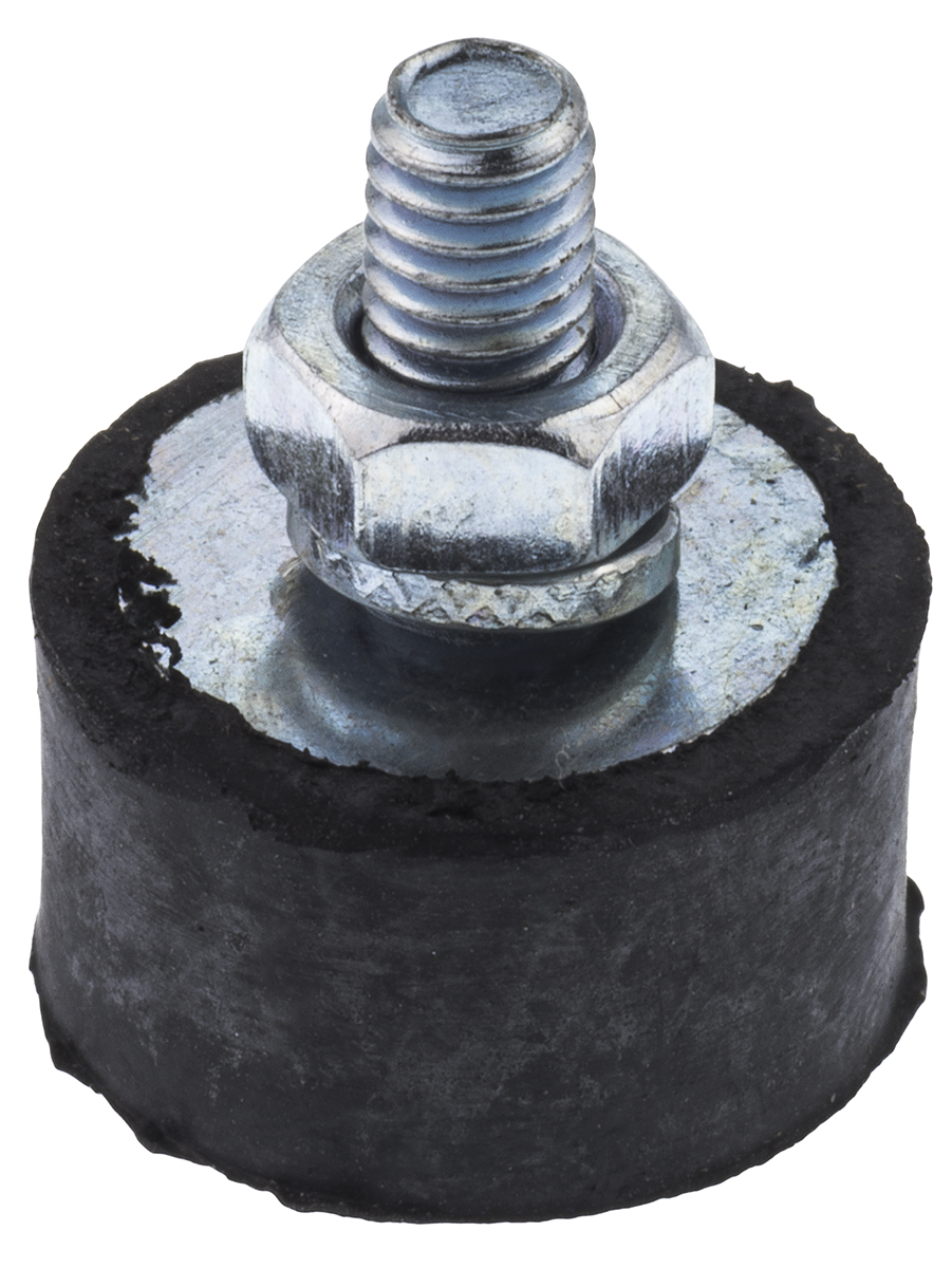 FIBET Fibet Cylindrical M4 x 10 mm Anti-Vibration Mount, Male Buffer Foot with 18.9 daN Compression Load
