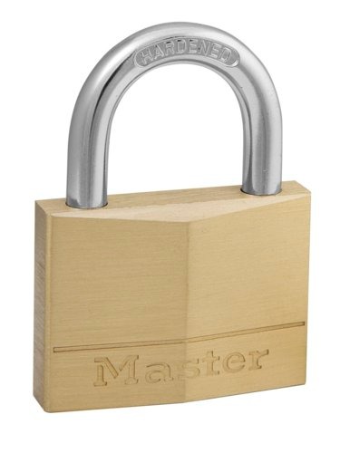 Master Lock Padlock Brass Padlock, 7 mm Shackle, 50 mm Body