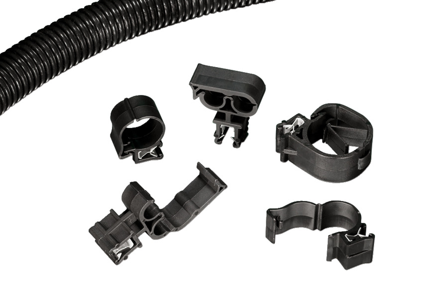 HellermannTyton Black Polyamide 66 Cable Clip, 22 mm Max. Bundle Clip-On