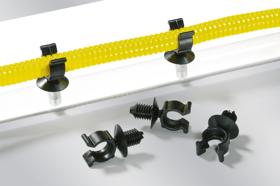 HellermannTyton Black, Polyamide P-Clip