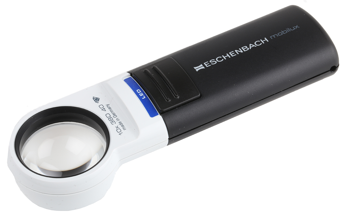 Eschenbach Illuminated Magnifier, 10x x Magnification, 35 mm Diameter