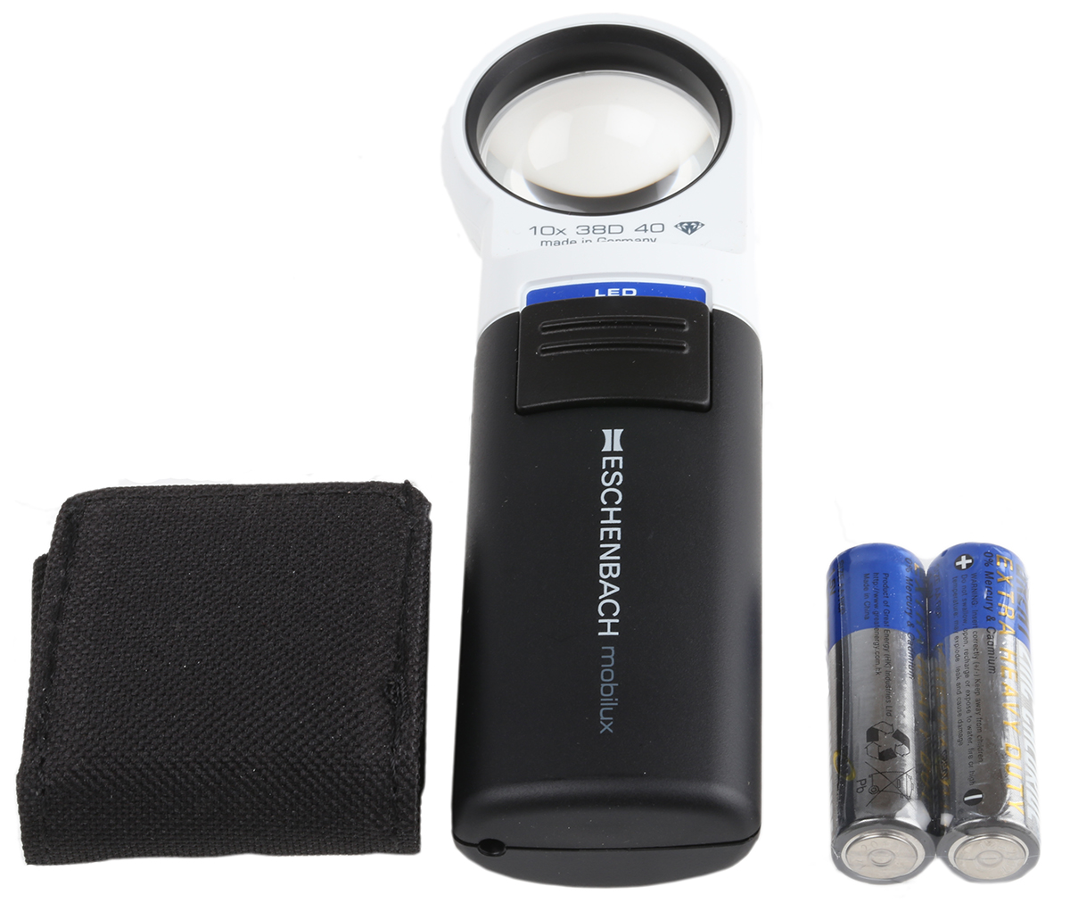 151110 Eschenbach Illuminated Magnifier, 10x x Magnification, 35 mm Diameter
