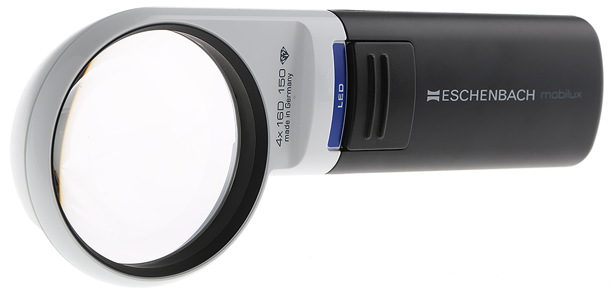 Eschenbach Illuminated Magnifier, 4x x Magnification, 60 mm Diameter