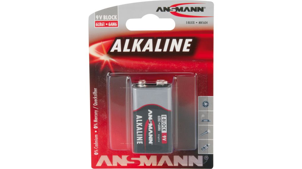 Ansmann Alkaline 9V Battery 9 V
