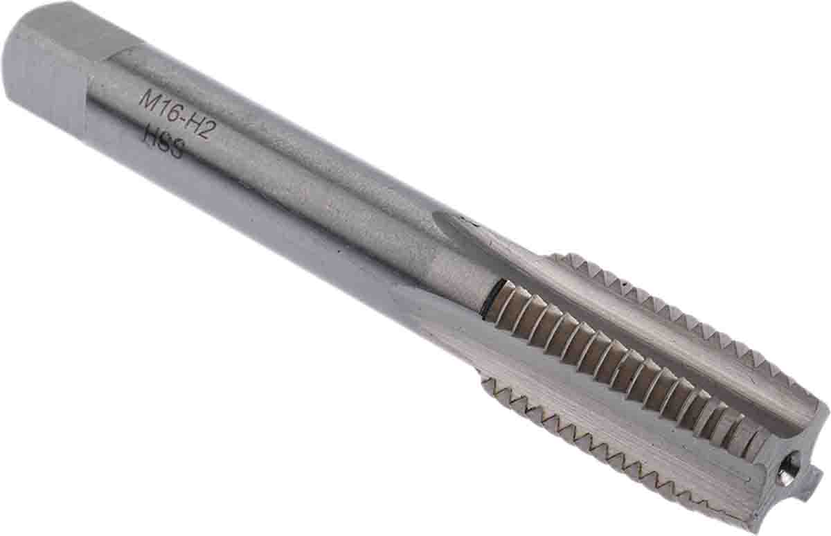 RS PRO Threading Tap, M16 Thread, Metric Standard, Hand Tap