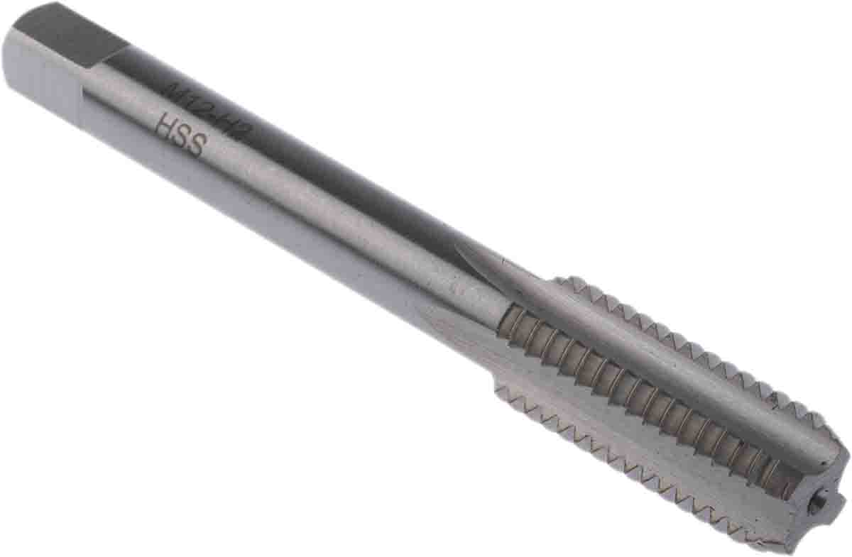 RS PRO Threading Tap, M12 Thread, Metric Standard, Hand Tap