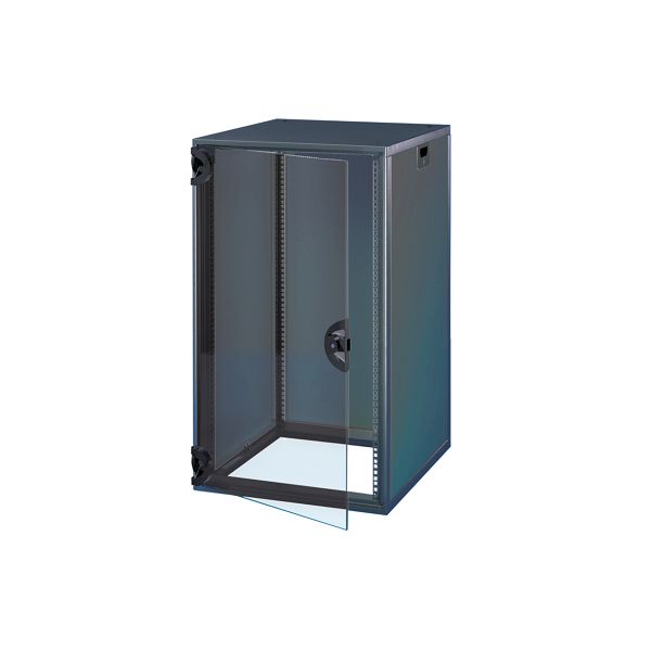 nVent SCHROFF Novastar Series RAL 7035, Black RAL 7021 16 U Steel Server Rack , 600 mm, 767 mm Height 553 mm