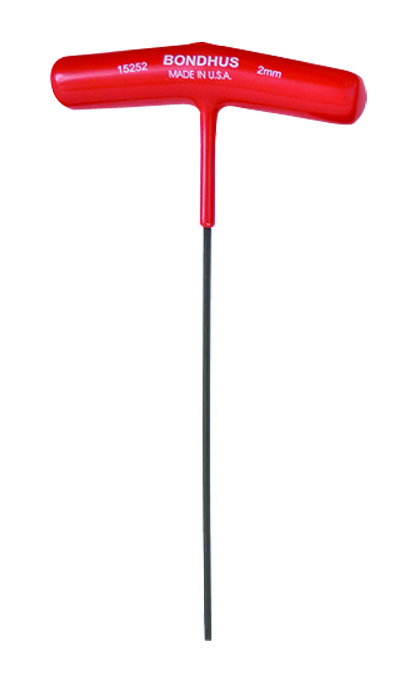 Bondhus T-Handle Metric, inch Hex Key, Hex size 2 mm