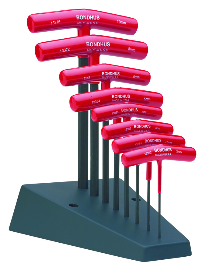 Bondhus 8 piece T Metric Hex Key Set, Hex size 2 to 10 mm