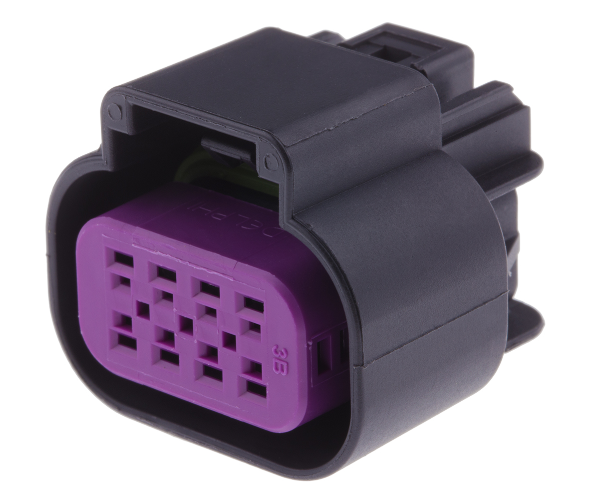 Delphi, GT 150 Automotive Connector Female Black Cable 8 Way Crimp Termination 15326835