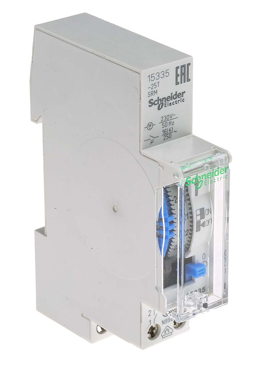15335 Schneider Electric Analogue Acti9 DIN Rail Time Switch 230V ac
