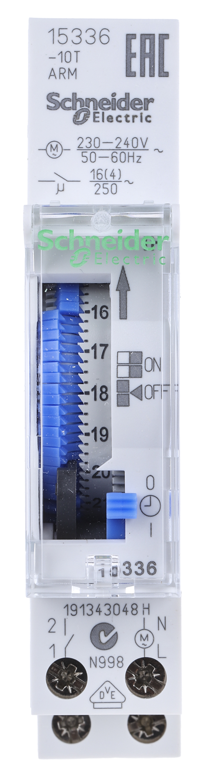 Schneider Electric Analogue Acti9 DIN Rail Time Switch 230V ac