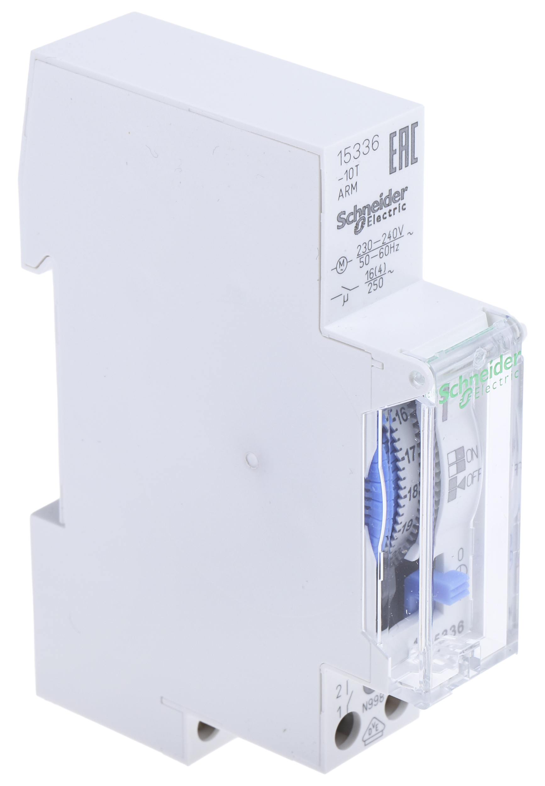 15336 Schneider Electric Analogue Acti9 DIN Rail Time Switch 230V ac