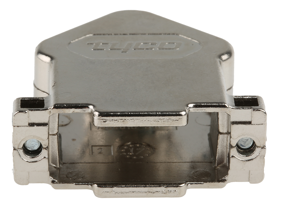 1534807-1 TE Connectivity AMPLIMITE HD-20 Series Gadolinium Zinc Alloy Angled D-Sub Backshell, 15 Way Strain Relief